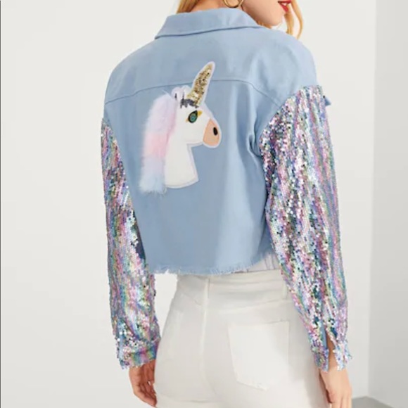 denim unicorn jacket